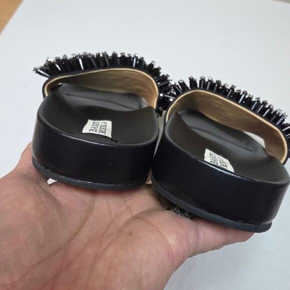 BADGLEY MISCHKA SZ 7 Horton SilverBlings 3D jewels Dress Slide SlipperDesigner - Picture 10 of 13